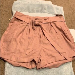Light pink high waisted shorts